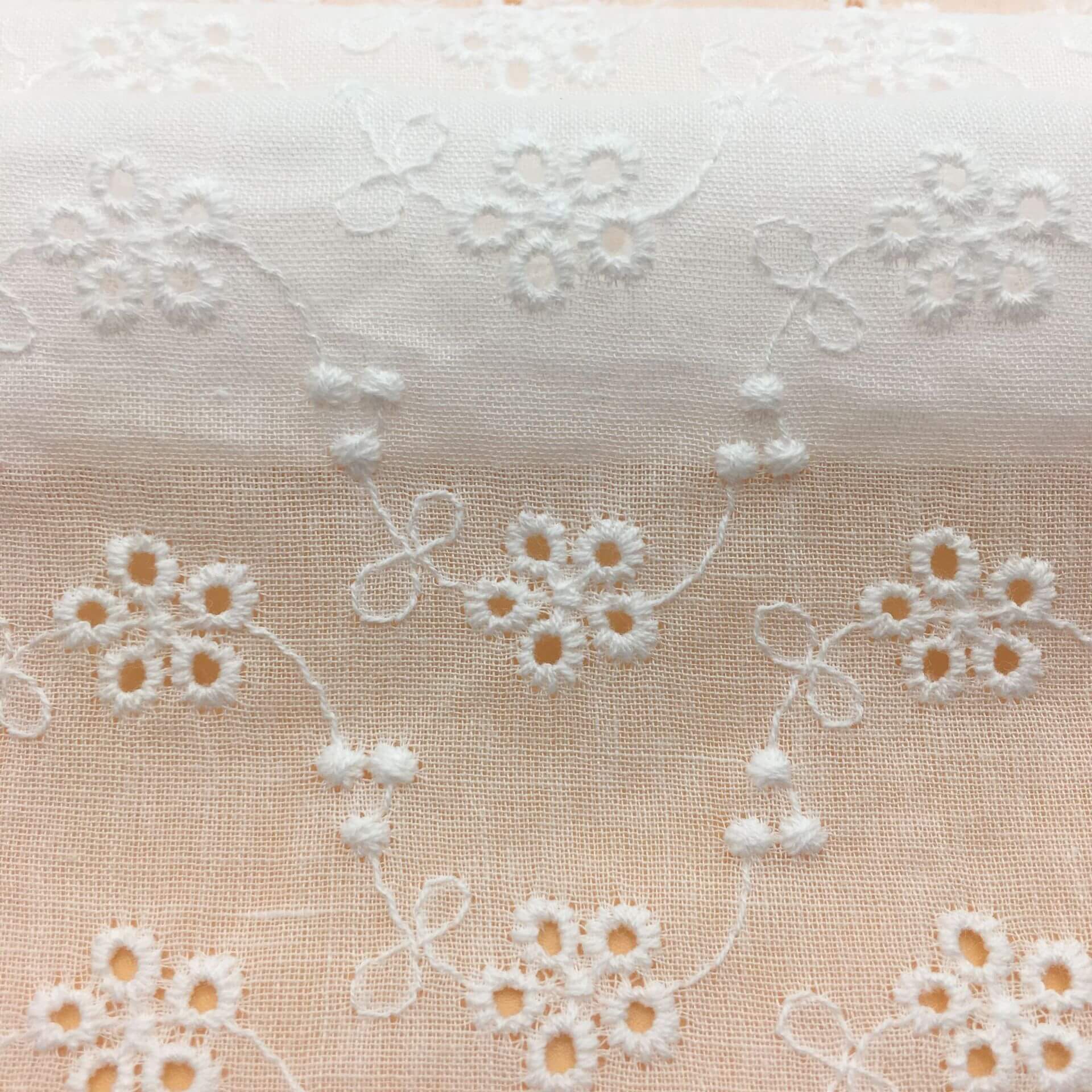 Embroidered Fabric Dress Eyelet 100% Cotton for Women's Wear Wholesale 5